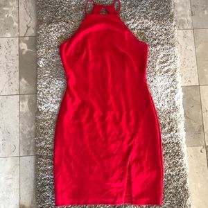 Lauren Ralph Lauren Sexy Red Body-Con Halter Dress